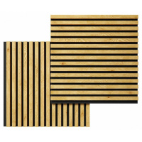 Акустические стеновые панели, 600х600 мм, войлок, рейки МДФ, дуб медный