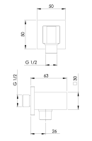 Держатель ручного душа с подключением шланга Mariani B00242PA B00242PA