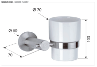 Стакан Remer Minimal INOX Mi15INOXCR, нержавеющая сталь Mi15INOXCR