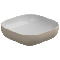 Раковина накладная биколор 45 см GSG Ceramic Design Easy EALAVQU45BI000/034, White/Sabbia Matt EALAVQU45BI000/034