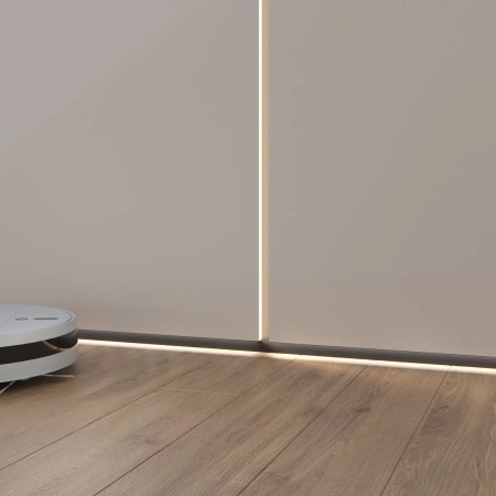 Профиль алюминиевый теневой с подсветкой Laconistiq Light Черный 23-11-300 3000×45,7×15,45
