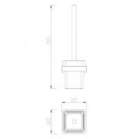 Щетка для туалета ABBER Westen AA1732G золото матовое