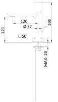 Смеситель для раковины Remer Edge EG710CFP, черный брашированный хром EG710CFP