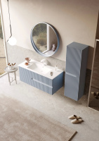 Зеркало ORKA Moonlight 90x90 c LED подсветкой, голубой матовый