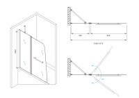 Шторка на ванну ABBER Ewiges Wasser AG50100B