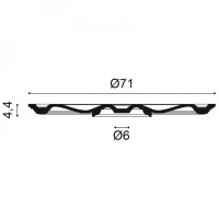 R23 Розетка потолочная с рисунком Orac Decor из полиуретана - Орнаментальная розетка