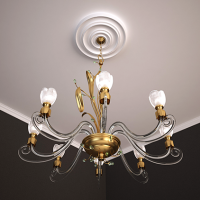 Розетка потолочная гладкая  1.56.014 из полиуретана Европласт