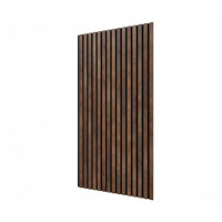 Акустические стеновые панели, 1200х600 мм, войлок, рейки МДФ, дуб барон темный