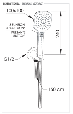 Комплект для душа Remer 337M318CP 337M318CP