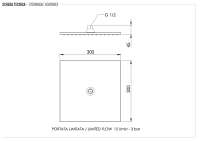 Верхний душ с шарнирным соединением 30 см Remer 359SSLX 359SSLX