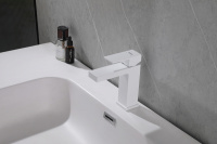 Смеситель ABBER Daheim AF8210W для раковины, белый матовый