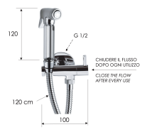 Гигиенический комплект с запорным вентилем Remer 332REZ336 332REZ336