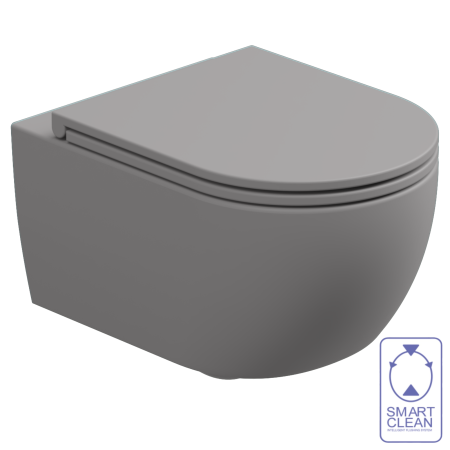 Чаша подвесного унитаза биколор GSG Ceramic Design Like LKWCSOBI000/038, Fumo Matt LKWCSOBI000/038