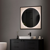 Зеркало ABBER See AG6117SCRB с подсветкой, бесконтактный выключатель, диммер, черный