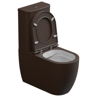 Чаша напольного унитаза биколор GSG Ceramic Design Like LKMBLBI000/035P, White/Cacao Matt LKMBLBI000/035P