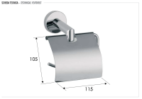 Бумагодержатель Remer Guest GS60CFP, черный брашированный хром GS60CFP