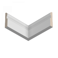 Плинтус напольный из ЛДФ Ultrawood  Base 0010 (2440 x 127 x 25 мм.)