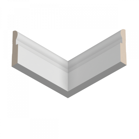 Плинтус напольный из ЛДФ Ultrawood  Base 0010 (2440 x 127 x 25 мм.)