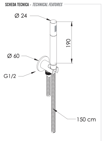 Комплект для душа Remer 337M317MMBO, белый матовый 337M317MMBO