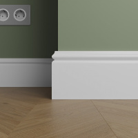 Плинтус напольный из массива дерева Ultrawood арт. Base 5501 W (2440 x 100 x 12 мм.)