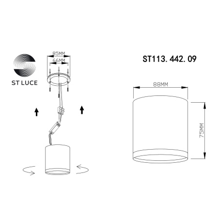 Светильник потолочный St Luce RENE 9W ST113.442.09