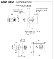 Смеситель для душа Remer Element ET09HRG ET09HRG