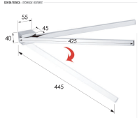 Полотенцедержатель двойной поворотный 45 см Remer Flat FT36CR FT36CR