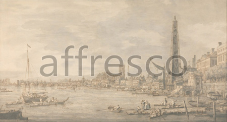 Картина: Джованни Антонио Каналь, The City of Westminster from Near the York Water Gate