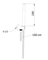 Комплект для душа Mariani B14241UM, черный матовый B14241UM