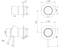 Смеситель для душа Remer X Style X93PWBXV, сталь X93PWBXV