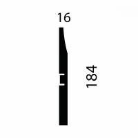 Плинтус AP25 под покраску, белый, 184x16x2400 мм, МДФ 