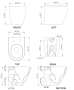 Чаша приставного унитаза GSG Ceramic Design Like LKWC01000P, белый глянцевый LKWC01000P