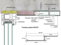 Профиль алюминиевый теневой Laconistiq Micro Белый муар RAL 9016 24-32-300 3000×96,5×15,7