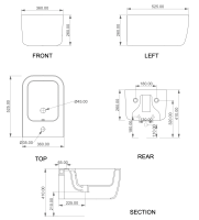 Биде подвесное GSG Ceramic Design Brio BRBISO003, черный матовый BRBISO003