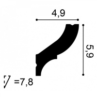 CB502N Карниз Orac Decor из Durofoam (полистирол средней плотности) - Плинтус потолочный