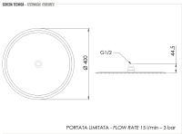 Верхний душ с шарнирным соединением 40 см Remer 357UFM40BOX, белый матовый 357UFM40BOX