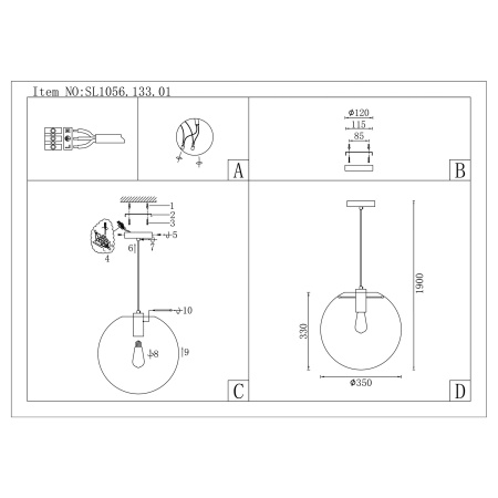 Подвес ST Luce NOOR SL1056.133.01
