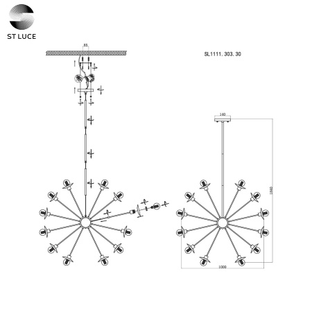 Светильник подвесной ST-Luce GUIDO SL1111.303.30