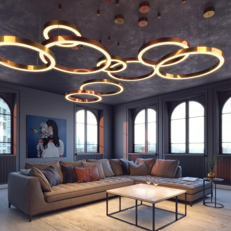 Подвесной светильник Odeon Light BRIZZI LED 4000K 42W 2100Лм 220V (2 вида крепления) 3885/35LA