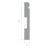 Плинтус напольный из ЛДФ Ultrawood арт. Base 5051 (2000 x 83 x 12 мм.)