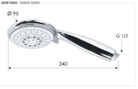 Ручной душ Remer 318F4X 318F4x