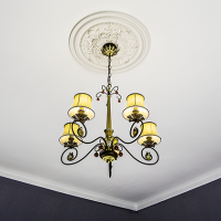 Розетка потолочная с рисунком  1.56.001 из полиуретана Европласт - Орнаментальная розетка