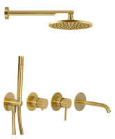 Душевая система Remer X Style X96D3SETBG, золото брашированное X96D3SETBG