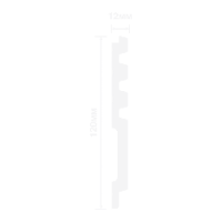 Стеновая панель из дюрополимера HIWOOD LV128 BR396K - 3D Панель