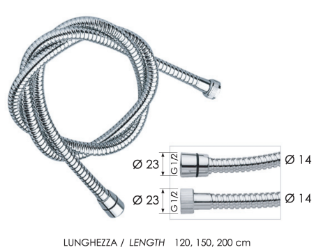 Шланг для душа 120 см Remer 333CN120 333CN120