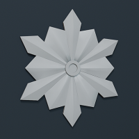 Розетка потолочная с рисунком 1.56.805 из полиуретана Европласт - Орнаментальная розетка