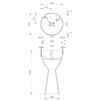 Раковина отдельностоящая прозрачная ABBER Kristall AT2703Opal коричневая