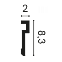 PX198 Карниз-молдинг для подсветки Orac Decor из дюрополимера - Плинтус потолочный