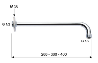 Кронштейн для верхнего душа 40 см Remer 34340 34340