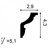 CX148 Карниз Orac Decor из дюрополимера - Плинтус потолочный